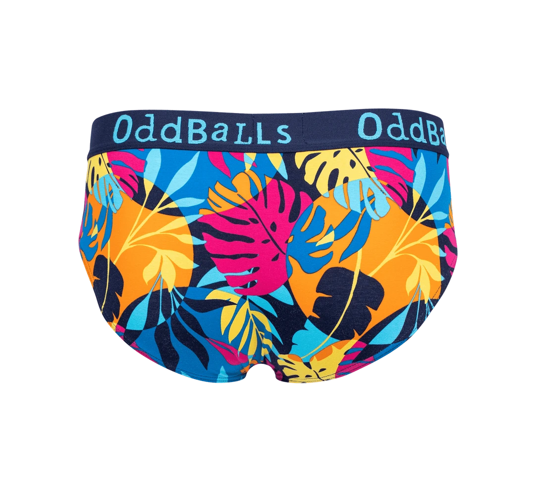 OddBalls Aloha - Men's Hawaiian Print Briefs | Summer Underwear | Comfortable & Fun Design 4 OddBalls Aloha - Mens Briefs
