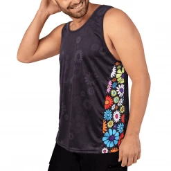 OddBalls Austin Flowers - Tech Fit - Running Vest Sportswear