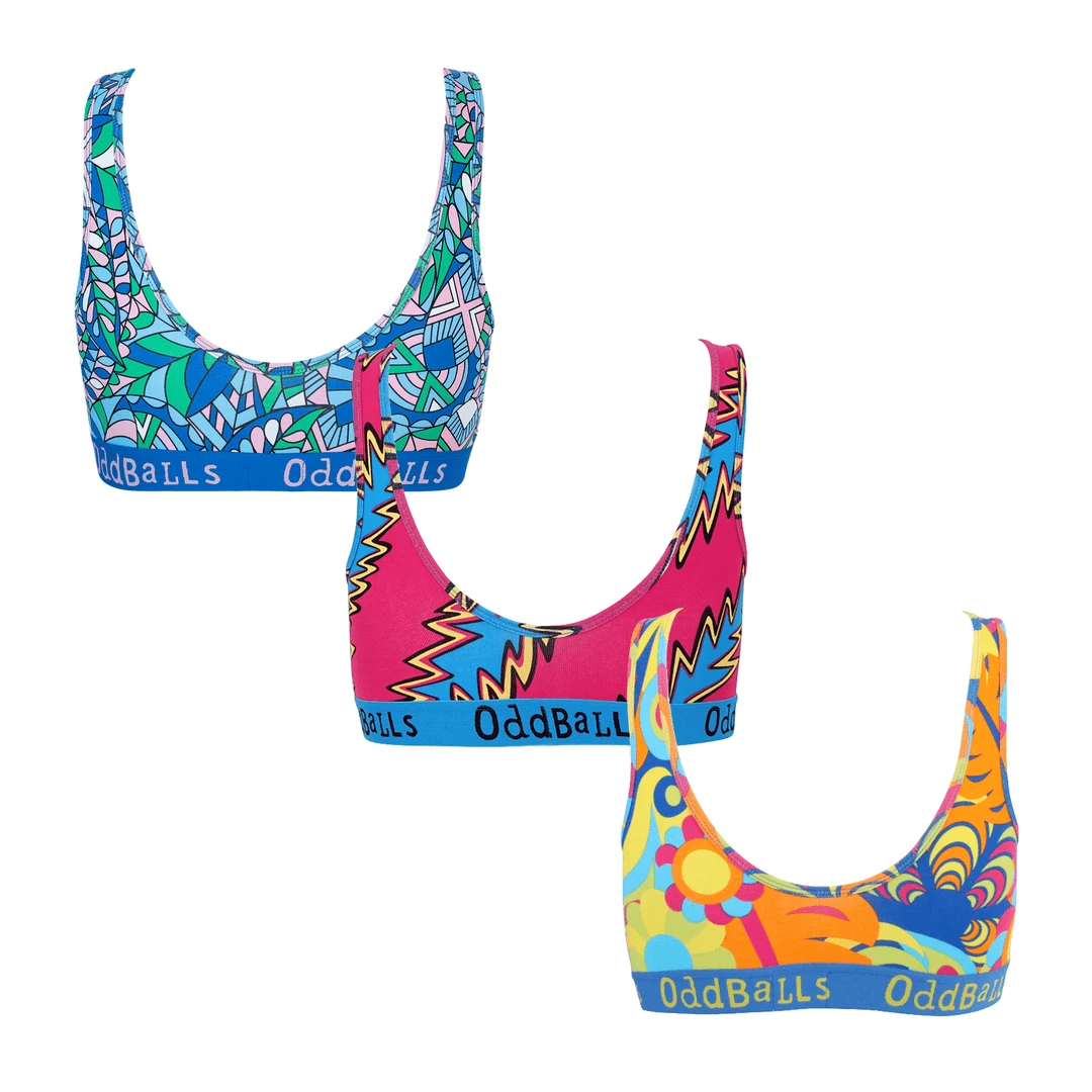 OddBalls Adventurer Bundle - Ladies Bralette 3 Pack | Comfortable & Stylish Summer Underwear 4 OddBalls Adventurer Bundle - Ladies Bralette 3 Pack Bundle