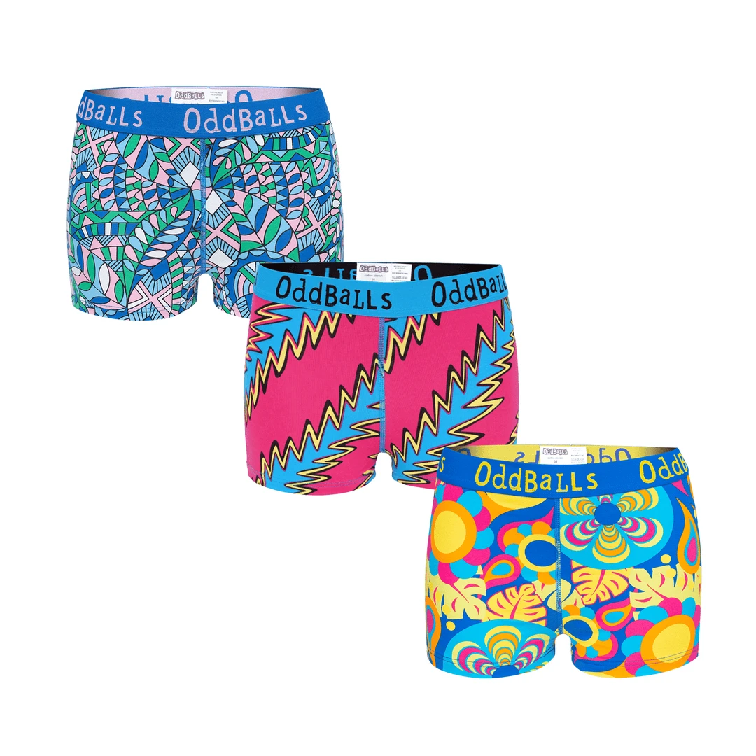 OddBalls Adventurer Bundle - Ladies Boxers 3 Pack | Summer Comfort & Style 3 OddBalls Adventurer Bundle - Ladies Boxers 3 Pack Bundle Summer Shop
