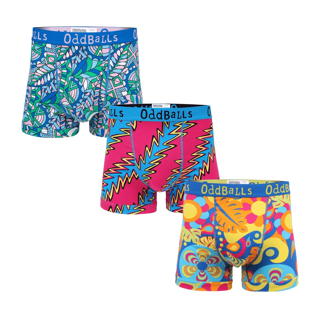 OddBalls Adventurer Bundle - 3 Pack Men's Boxer Shorts | Comfortable & Fun Underwear 3 OddBalls Adventurer Bundle - Mens Boxer Shorts 3 Pack Bundle