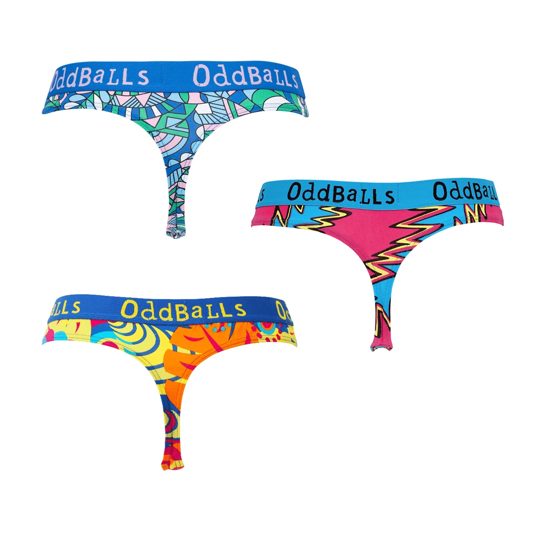 OddBalls Adventurer Bundle - Ladies Thong 3 Pack | Summer Comfort & Style 3 OddBalls Adventurer Bundle - Ladies Thong 3 Pack Bundle Summer Shop