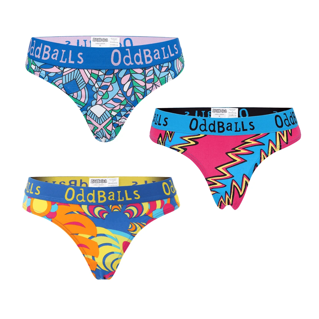 OddBalls Adventurer Bundle - Ladies Thong 3 Pack | Summer Comfort & Style 4 OddBalls Adventurer Bundle - Ladies Thong 3 Pack Bundle Summer Shop