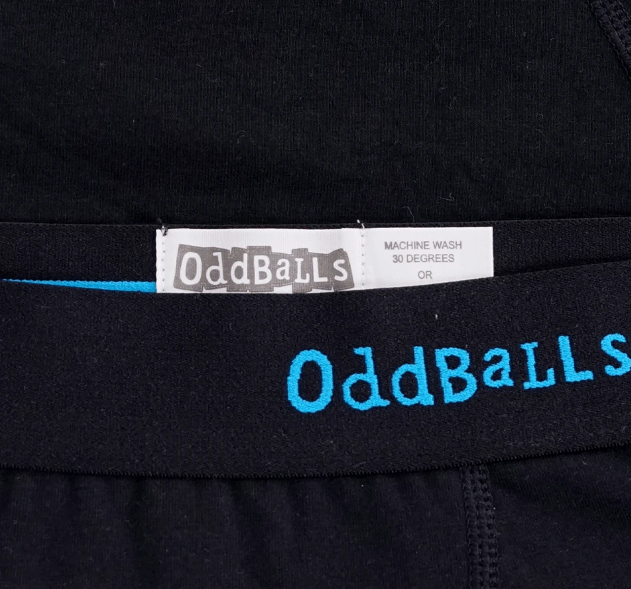 OddBalls Black & Cyan Teen Boys Briefs - Fun & Comfortable Underwear for Teens 5 OddBalls Black & Cyan - Teen Boys Briefs