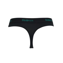OddBalls Thongs Black & Green - Ladies Thong