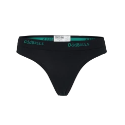 OddBalls Thongs Black & Green - Ladies Thong