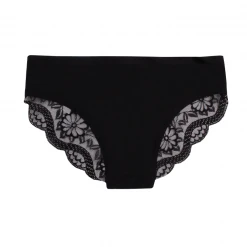OddBalls Black With Lace - Seamless Brazilian Briefs