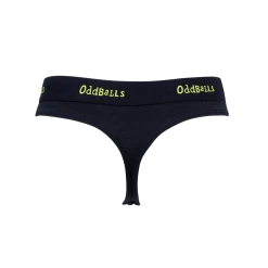 OddBalls Teen Girls Thongs Black & Lime - Teen Girls Thong