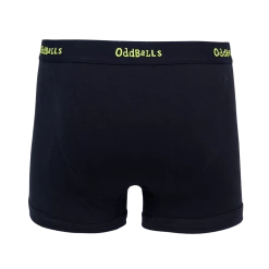 OddBalls Black & Lime - Mens Boxer Shorts