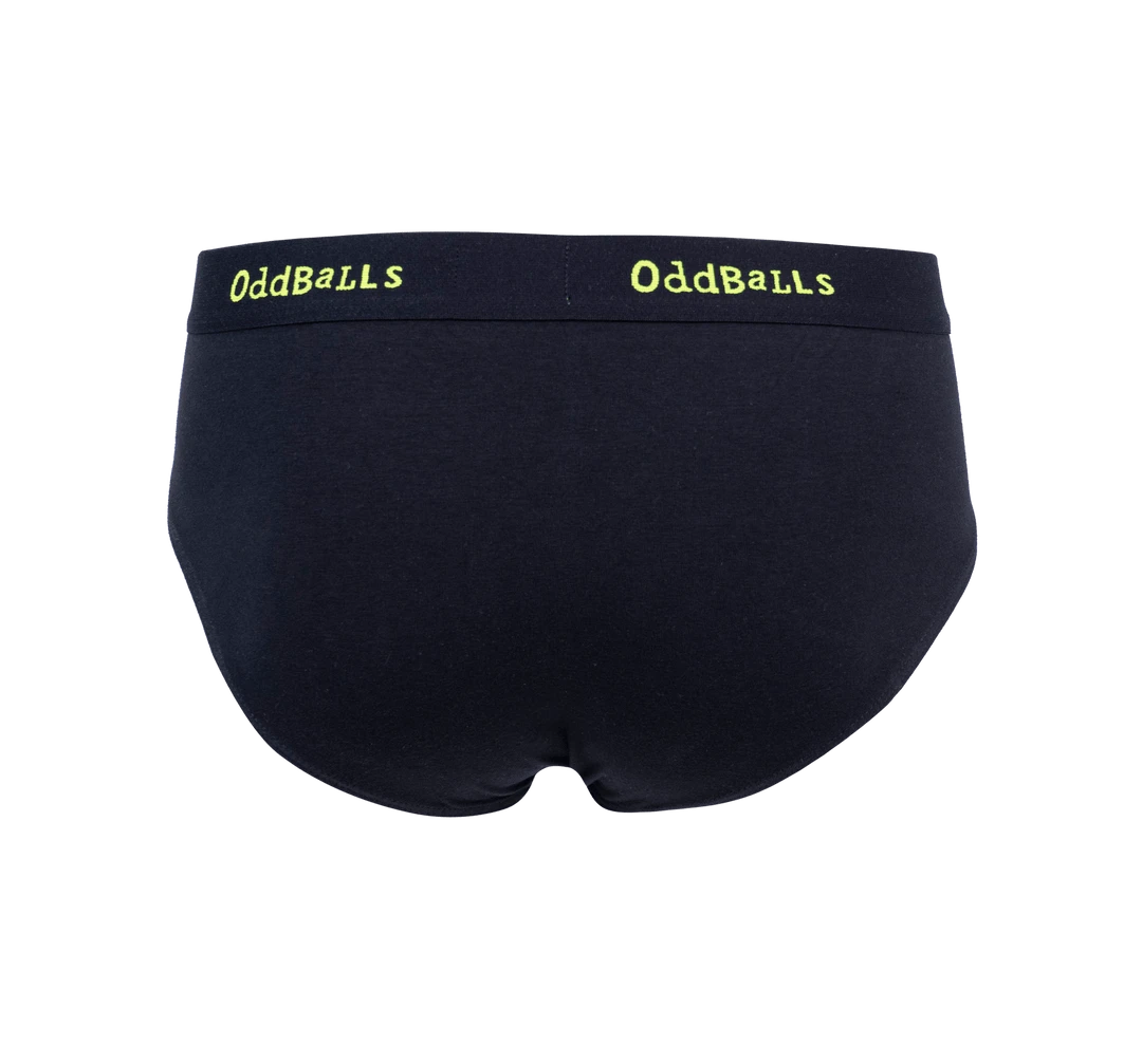 OddBalls Black & Lime Teen Boys Briefs - Fun & Comfortable Underwear 4 OddBalls Black & Lime - Teen Boys Briefs