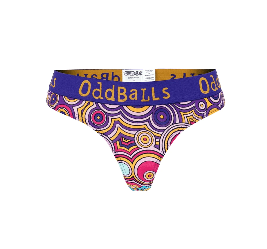 OddBalls Thongs Bubbles - Ladies Thong | Comfortable & Fun Underwear 4 OddBalls Thongs Bubbles - Ladies Thong