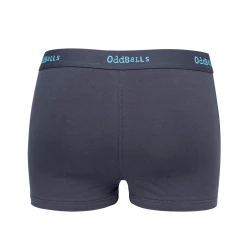 OddBalls Charcoal & Blue - Teen Girls Boxers