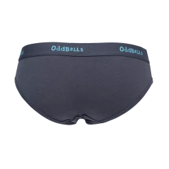 OddBalls Charcoal & Blue - Teen Girls Briefs