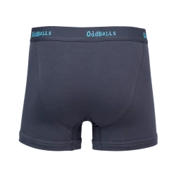 OddBalls Charcoal & Blue - Teen Boys Boxer Shorts