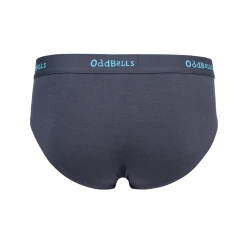 OddBalls Charcoal & Blue - Teen Boys Briefs