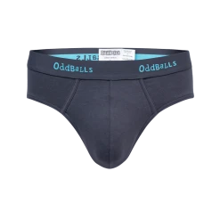 OddBalls Charcoal & Blue - Mens Briefs