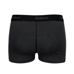 OddBalls Grey & Black Striped Boxer Shorts for Teen Girls - Comfortable & Stylish Underwear 7 OddBalls Grey & Black Stripes - Teen Girls Boxers