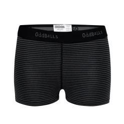 OddBalls Grey & Black Stripes - Teen Girls Boxers