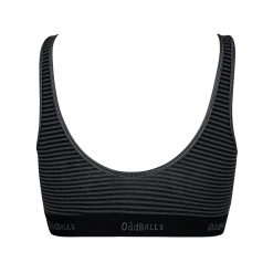 OddBalls Grey & Black Stripes - Ladies Bralette Bralettes