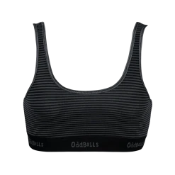 OddBalls Grey & Black Stripes - Ladies Bralette Bralettes