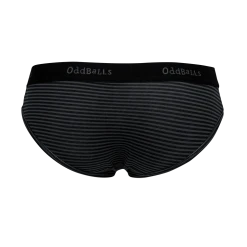 OddBalls Grey & Black Stripes - Ladies Briefs