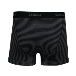 OddBalls Grey & Black Stripes - Teen Boys Boxer Shorts