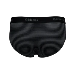 OddBalls Grey & Black Stripes - Teen Boys Briefs