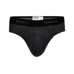 OddBalls Grey & Black Stripes - Teen Boys Briefs