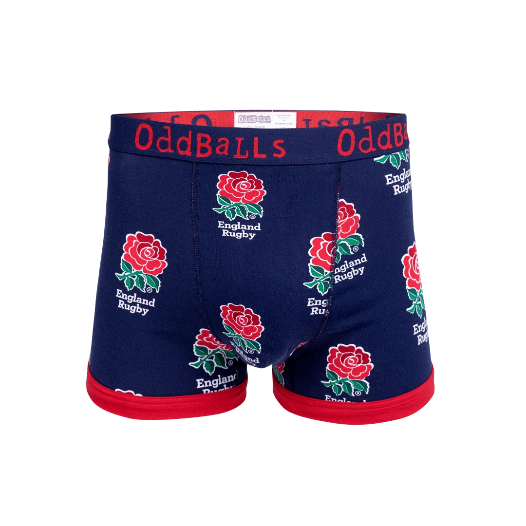 OddBalls England Rugby Union Men's Boxer Shorts 2 Pack - Comfortable & Stylish Underwear 4 OddBalls England Rugby Union Bundle - Mens Boxer Shorts 2 Pack Bundle
