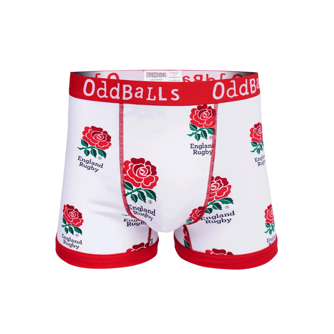 OddBalls England Rugby Union Men's Boxer Shorts 2 Pack - Comfortable & Stylish Underwear 5 OddBalls England Rugby Union Bundle - Mens Boxer Shorts 2 Pack Bundle