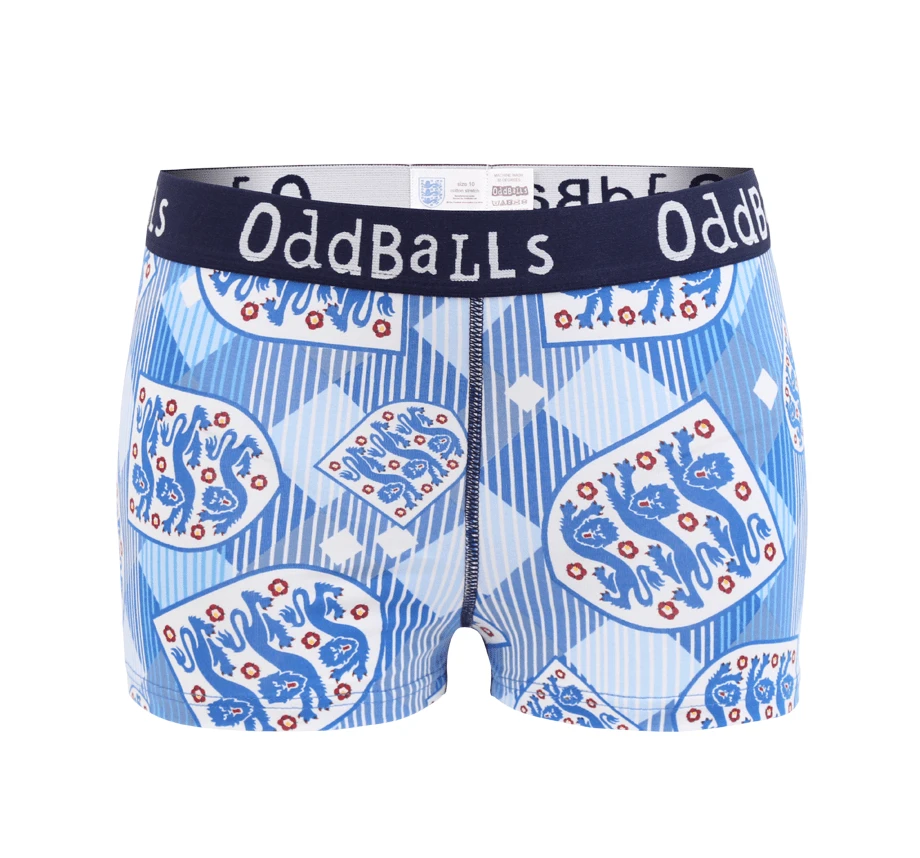 OddBalls ENGLAND FA Retro Ladies Boxers - Comfortable & Stylish Women's Underwear 3 OddBalls ENGLAND FA - Retro - Ladies Boxers