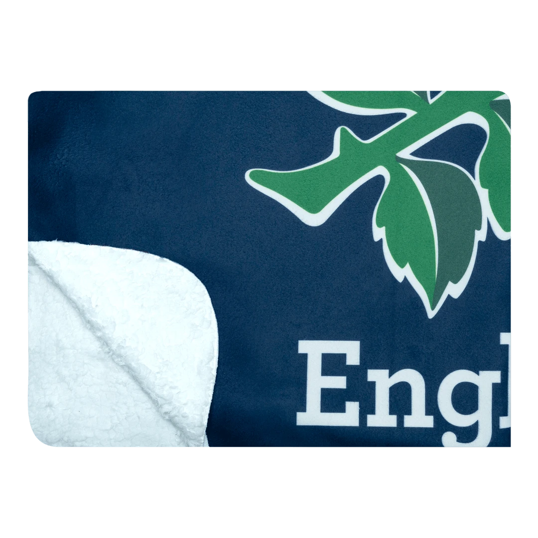 OddBalls England Rugby Navy Luxury Sherpa Fleece Blanket - Classic Design, Premium Comfort 4 OddBalls England Rugby Navy - Classic - Luxury Sherpa Fleece Blanket