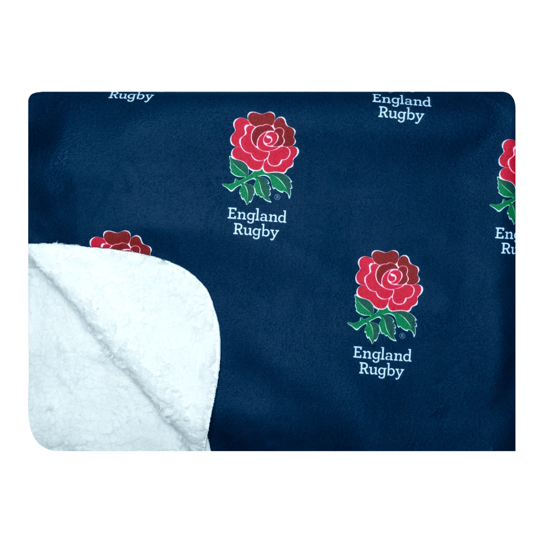 OddBalls England Rugby Navy Repeat Luxury Sherpa Fleece Blanket - Cozy & Warm Throw 4 OddBalls England Rugby Navy - Repeat - Luxury Sherpa Fleece Blanket