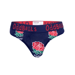 OddBalls England Rugby Navy - Teen Girls Thong Teen Girls Thongs