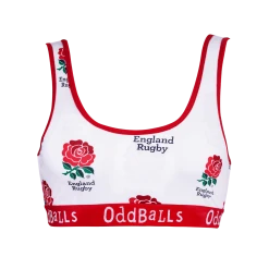 OddBalls England Rugby White - Teen Girls Bralette