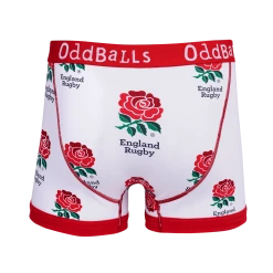 OddBalls England Rugby White - Mens Boxer Shorts