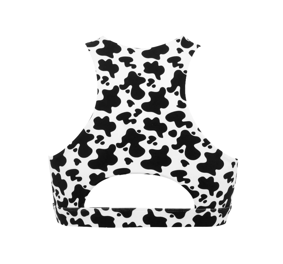 OddBalls Cow Print Sports Bra for Teen Girls - Comfortable & Stylish Activewear 4 OddBalls Cow Print - Teen Girls Sports Bra Teen Girls Sports Bras