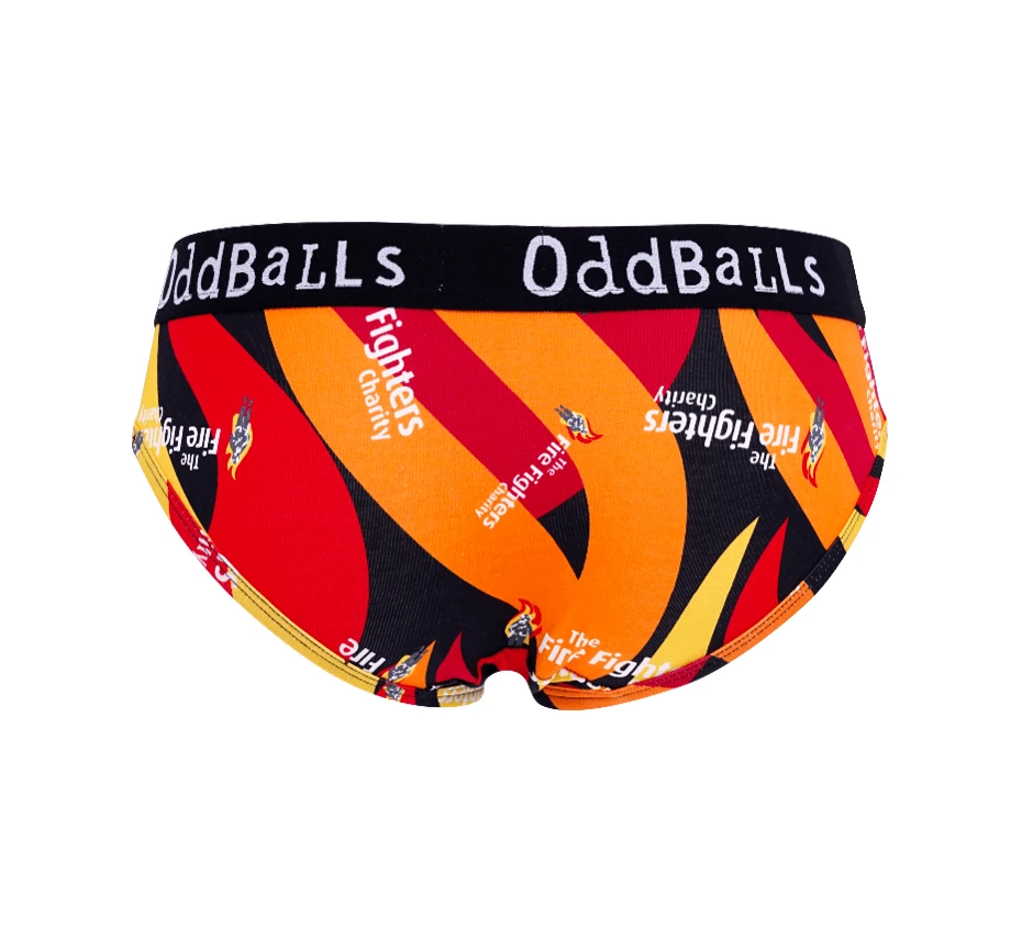 OddBalls The Fire Fighters Charity Teen Girls Briefs - Fun & Comfortable Underwear 4 OddBalls The Fire Fighters Charity - Teen Girls Briefs