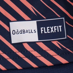 OddBalls Zig Zag - Navy / Coral - Flex Fit - Mens Training T-Shirt Sportswear