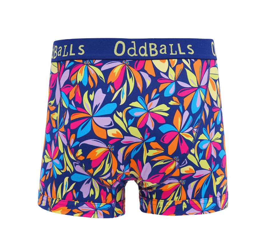OddBalls Flower Power Teen Boys Boxer Shorts - Fun & Comfortable Underwear 4 OddBalls Flower Power - Teen Boys Boxer Shorts