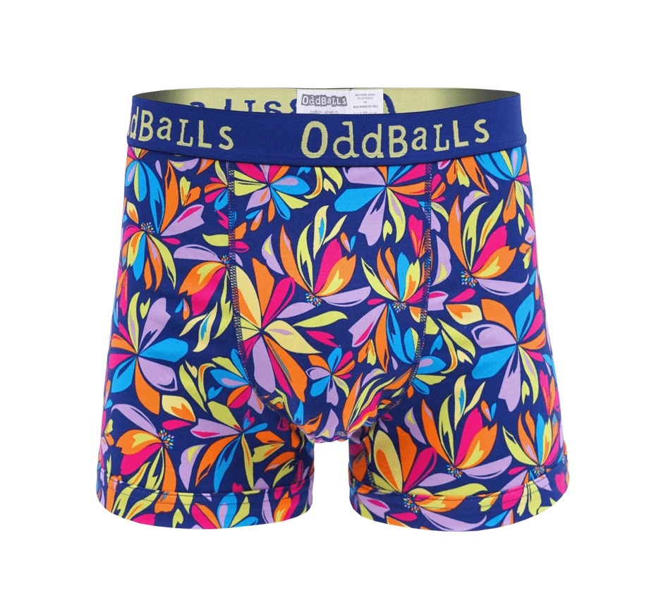 OddBalls Flower Power - Men's Boxer Shorts | Comfortable & Fun Underwear 3 OddBalls Flower Power - Mens Boxer Shorts
