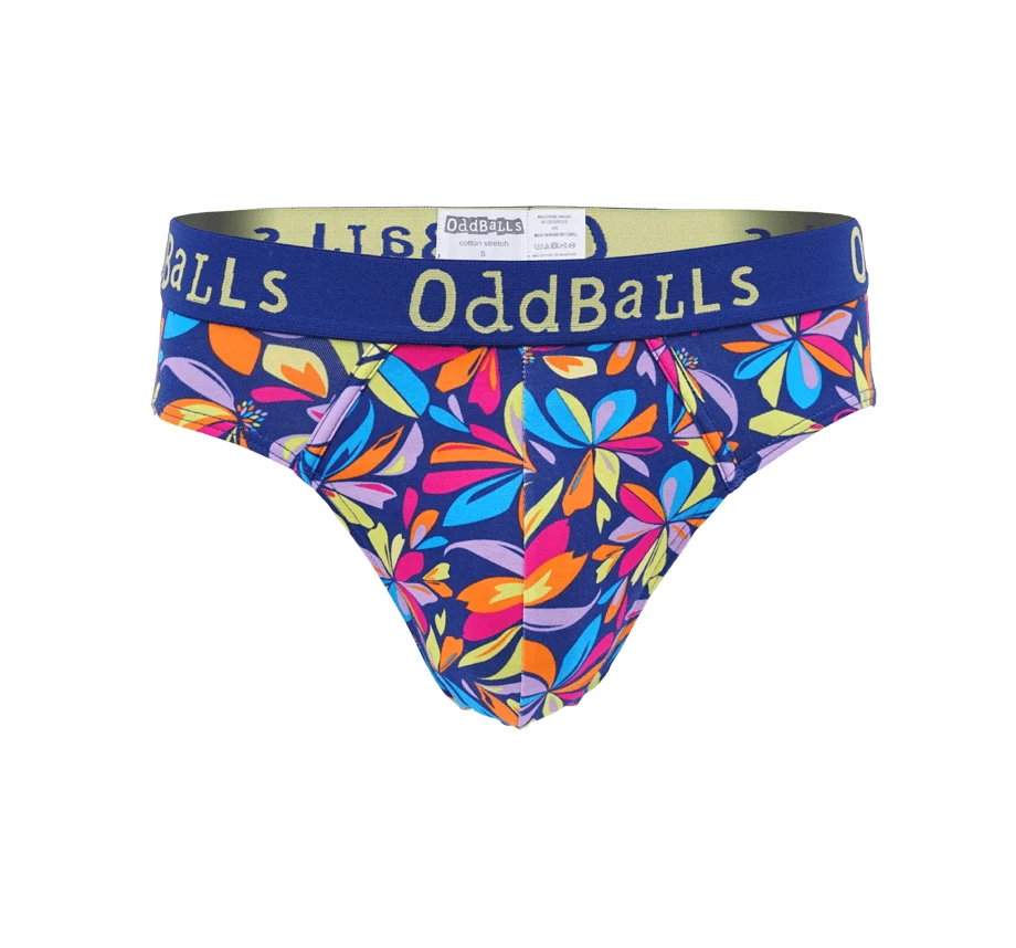 OddBalls Flower Power Men's Briefs - Vibrant Floral Print Underwear 3 OddBalls Flower Power - Mens Briefs