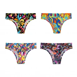 OddBalls Flowery Bundle - Ladies Seamless 4 Pack Bundle