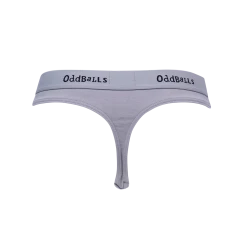 OddBalls Thongs Grey & Black - Ladies Thong