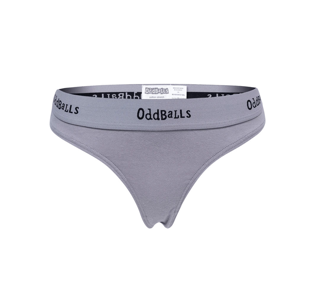 OddBalls Teen Girls Thongs Grey & Black - Soft & Comfortable Thong Underwear for Teens 4 OddBalls Teen Girls Thongs Grey & Black - Teen Girls Thong