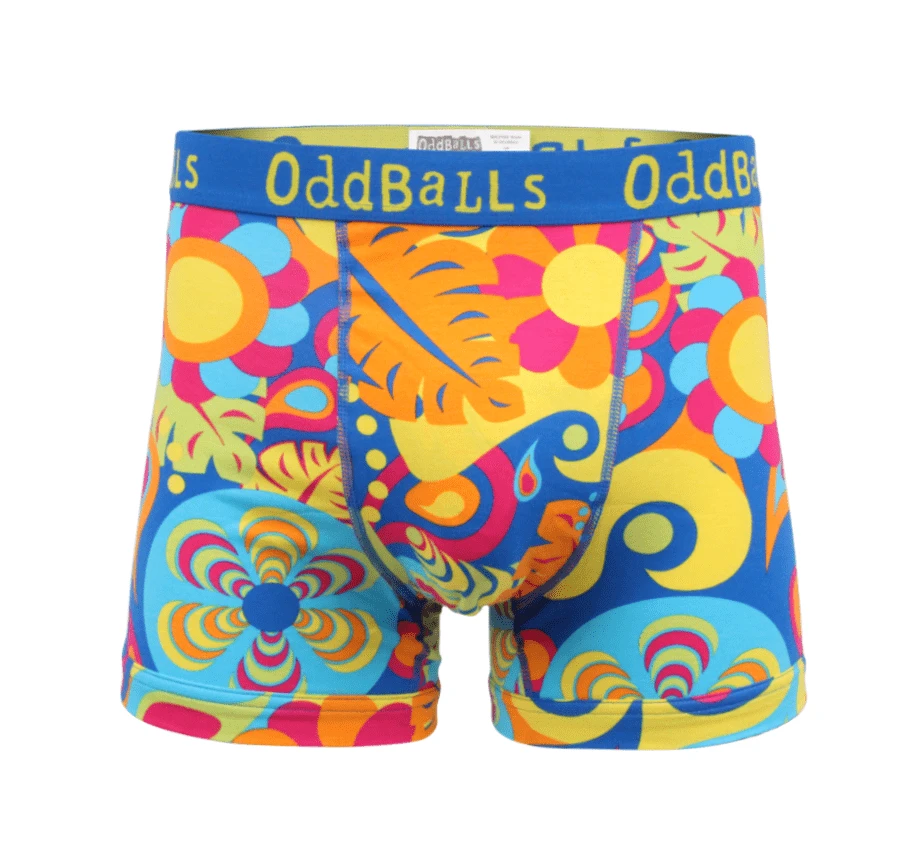 OddBalls Hippy Jungle Teen Boys Boxer Shorts - Fun & Comfortable Underwear 3 OddBalls Hippy Jungle - Teen Boys Boxer Shorts