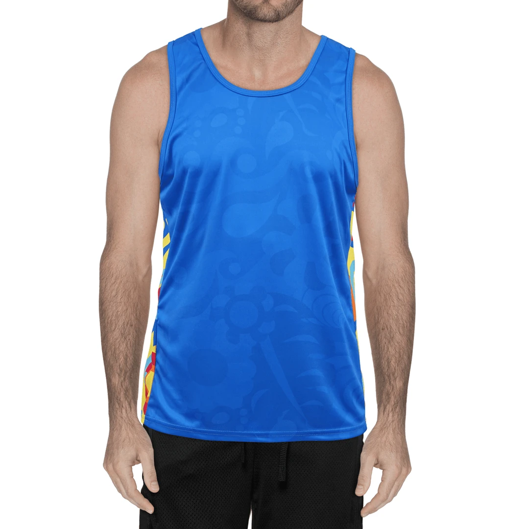 OddBalls Hippy Jungle Tech Fit Running Vest - Lightweight & Breathable Sportswear for Men 4 OddBalls Hippy Jungle - Tech Fit - Running Vest