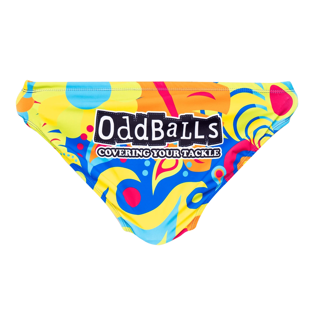 OddBalls Hippy Jungle Swimmers - Vibrant Summer Swimwear for Men 4 OddBalls Hippy Jungle - Swimmers