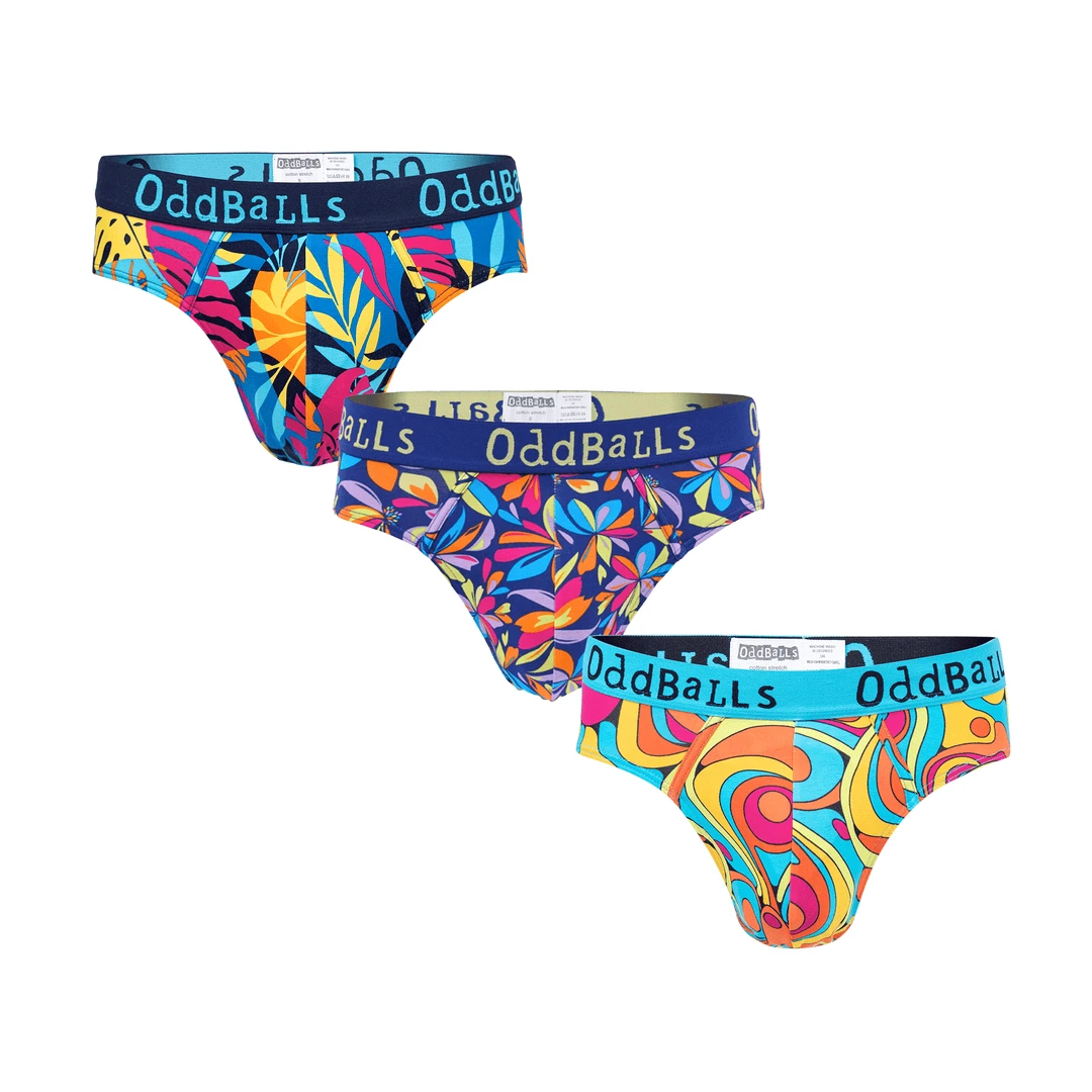 OddBalls Holiday Bundle - 3 Pack Men's Briefs | Fun & Comfortable Underwear 3 OddBalls Holiday Bundle - Mens Briefs 3 Pack Bundle
