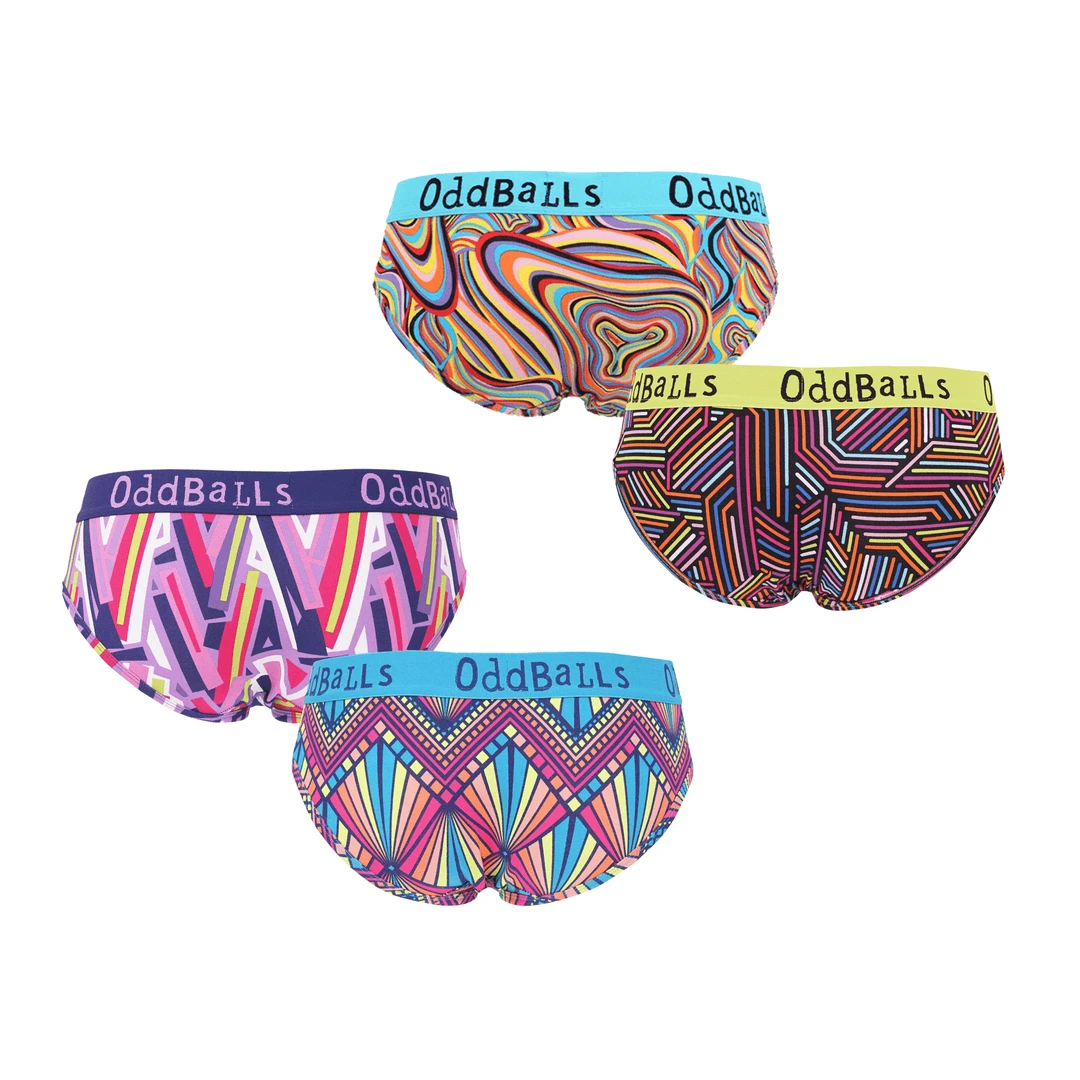 OddBalls Summer Sale | Ladies Briefs 4 Pack Bundle - Fun & Comfortable Underwear 4 OddBalls Summer Sale | Brolly Bundle - Ladies Briefs 4 Pack Bundle